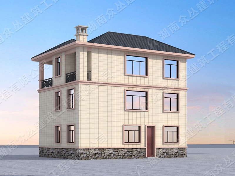 2019新农村自建房图纸大全，三层楼房效果图